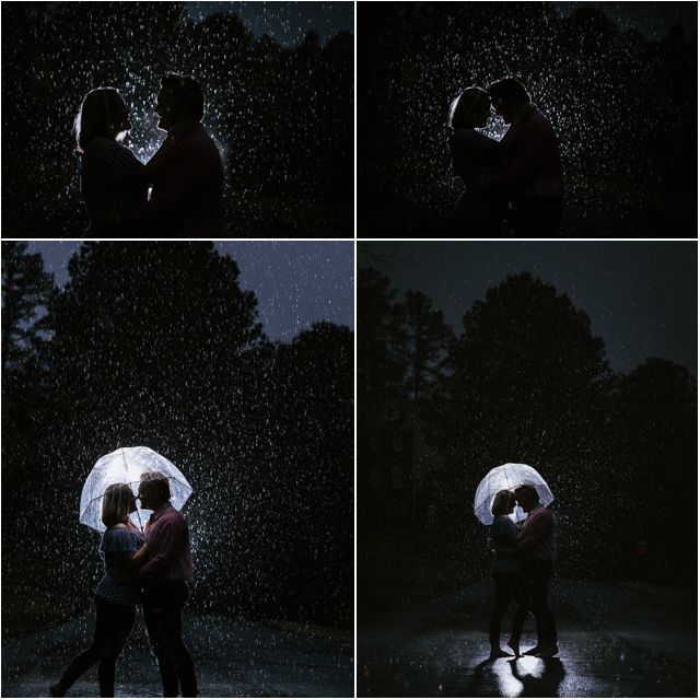 Atlanta Engagement Photographer couple in the rain